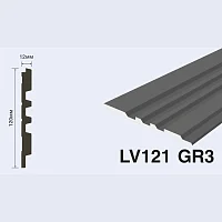 Декоративная панель HiWood LV121 GR3 (2700x120x12 мм)