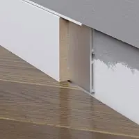 Профиль алюминиевый MadestDecor под встраиваемый плинтус (теневой плинтус)