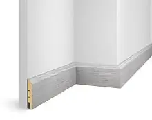 Плинтус WP07 МДФ экошпон дуб Старинный светло-серый 80x16x2400 мм