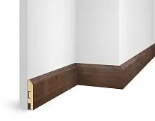 Плинтус WP07 МДФ экошпон дуб Барон темный 80x16x2400 мм