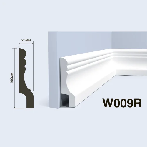 Плинтус  HiWood W009R (2000x100x25 мм)