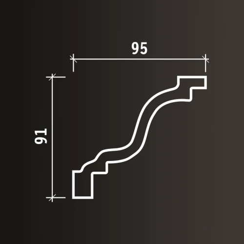 Карниз Европласт 1.50.126 (2000x93x90_мм) фото 5