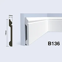 Плинтус  HiWood B136 (2000x136x18 мм)