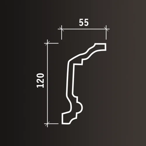 Карниз Европласт 1.50.177 (2000x120x55_мм) фото 4