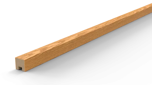 Интерьерная рейка шпон дуба 40х40 без покрытия (стена/потолок)