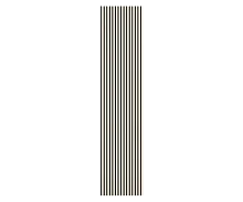 Акустическая панель, черный войлок, 2750х600х21мм, рейки МДФ, шпон дуб клер светлый