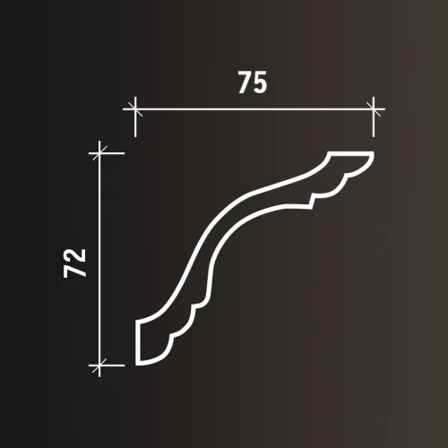 Карниз Европласт 1.50.102 (2000x72x75_мм) фото 34