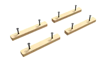 Система скрытого крепления для реек на стену/потолок (4 шт в комплекте)