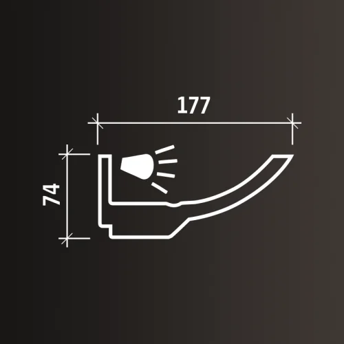 Карниз Европласт 1.50.211 (2000x74x177_мм) фото 4