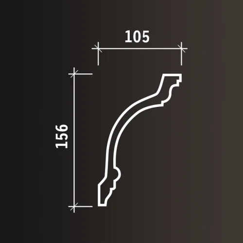Карниз Европласт 1.50.117 (2000x154x104_мм) фото 5