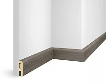 Плинтус МДФ Cosca Decor ЕP02 NanoFlex, Дуб Серебристый, 60x16x2400 мм