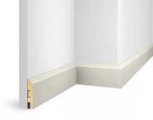 Плинтус МДФ Cosca Decor ЕP02 NanoFlex, Груша Белая, 80x16x2400 мм