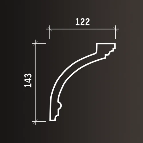 Карниз Европласт 1.50.120 (2000x143x122_мм) фото 10