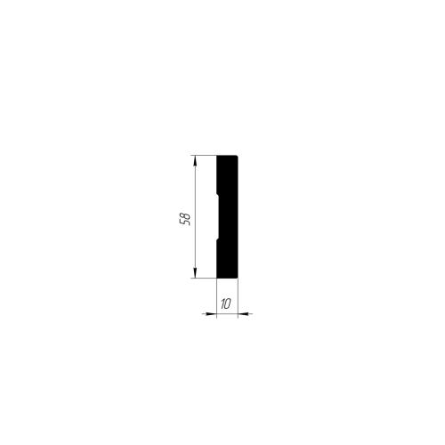Белый напольный плинтус из МДФ Infinity Line IL106-058-10 фото 6